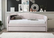 Load image into Gallery viewer, Furniture Boulevard Fabric Guest/Day Bed Frame - Pink, Blue or Grey
