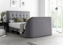 Load image into Gallery viewer, Fal TV Storage Bed - Available in Grey or Slate - Double, KingSize &amp; SuperKing Sizes
