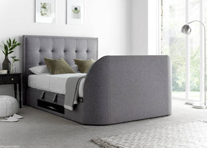 Fal TV Storage Bed - Available in Grey or Slate - Double, KingSize & SuperKing Sizes