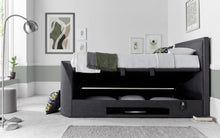 Load image into Gallery viewer, Fal TV Storage Bed - Available in Grey or Slate - Double, KingSize &amp; SuperKing Sizes

