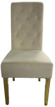 Load image into Gallery viewer, Luxury G-Lucy Chair (Ring Knocker/Gold Legs) - Available in Dark Grey, Cream or Black Plush
