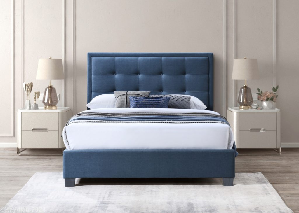Gainford Standard Bed - Bolero Blue Steel, Mambo Stone Fabric or Bolero Natural - Available in Small Double, Double, KingSize