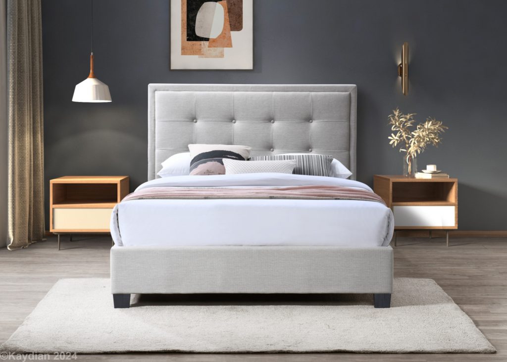 Gainford Standard Bed - Bolero Blue Steel, Mambo Stone Fabric or Bolero Natural - Available in Small Double, Double, KingSize