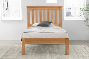 GLADSTONE Wooden Bed - Solid Natural Oak