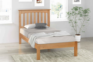 GLADSTONE Wooden Bed - Solid Natural Oak