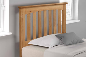 GLADSTONE Wooden Bed - Solid Natural Oak