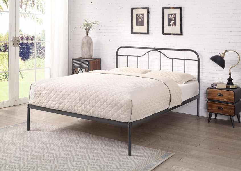 Classic Oakenholt Metal Bed - Double (4'6Ft) & Kingsize (5Ft) - Available in Black or Antique Bronze