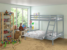 Load image into Gallery viewer, Surrey Twin Sleeper Bunk Bed - White or Grey - 3Ft over 4&quot;6Ft (Double over Single)
