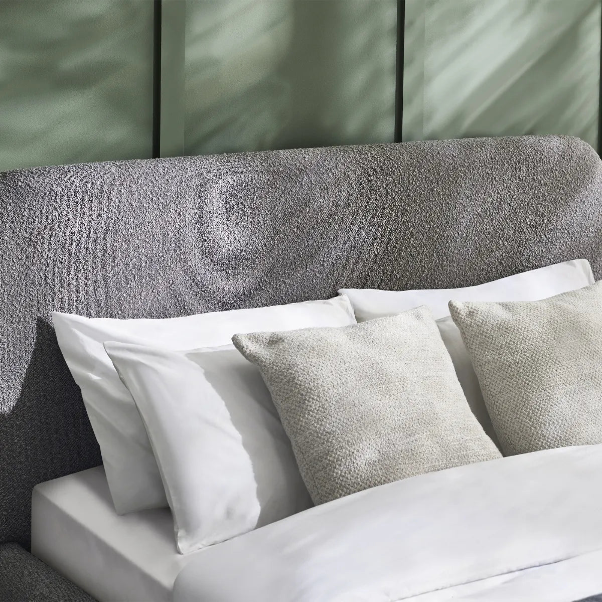 Hannah Bed - Grey Boucle - Available in Double or Kingsize
