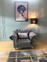 Load image into Gallery viewer, Grace Chesterfield - 3+2+Arm Chair &amp; Corner Options - Available in Black, Cream or Grey
