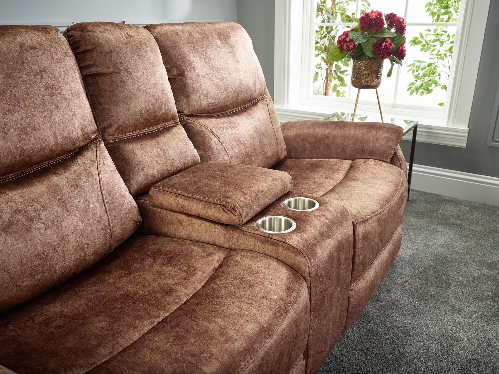 Designer Nico Sofa Set - Available in 3+2 - Colour Options Marble Grey or Marble Brown/Tan
