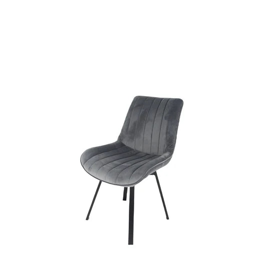 Roco 360º Dark Grey Chair - Available in Plush with Black Legs