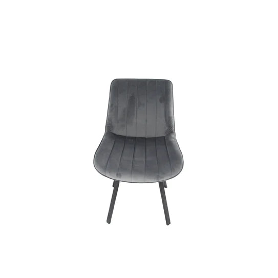 Roco 360º Dark Grey Chair - Available in Plush with Black Legs