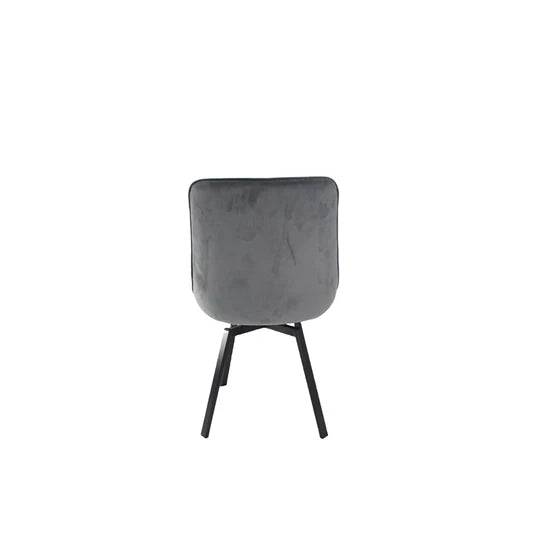 Roco 360º Dark Grey Chair - Available in Plush with Black Legs