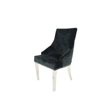 Load image into Gallery viewer, Luxury Roma Chrome Legged Chair With or without Knocker - Available in Range of Colours an Materials
