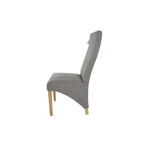 Berry Dining Chair With Wooden Legs - Available in Grey or Mixed Brown