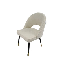 Load image into Gallery viewer, Luxury Venice Black Legged Chair - Avilable in PU Grey, PU TAN or Cream Fabric
