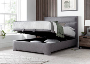 KIRKBY Storage Bed - Slate or Marbella Grey - Avilable in Double, Kingsize & Superking