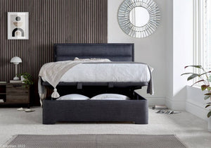 KIRKBY Storage Bed - Slate or Marbella Grey - Avilable in Double, Kingsize & Superking