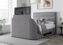 Load image into Gallery viewer, KIR TV Storage Bed - Grey or Slate - Available in Double, Kingsize &amp; Superking
