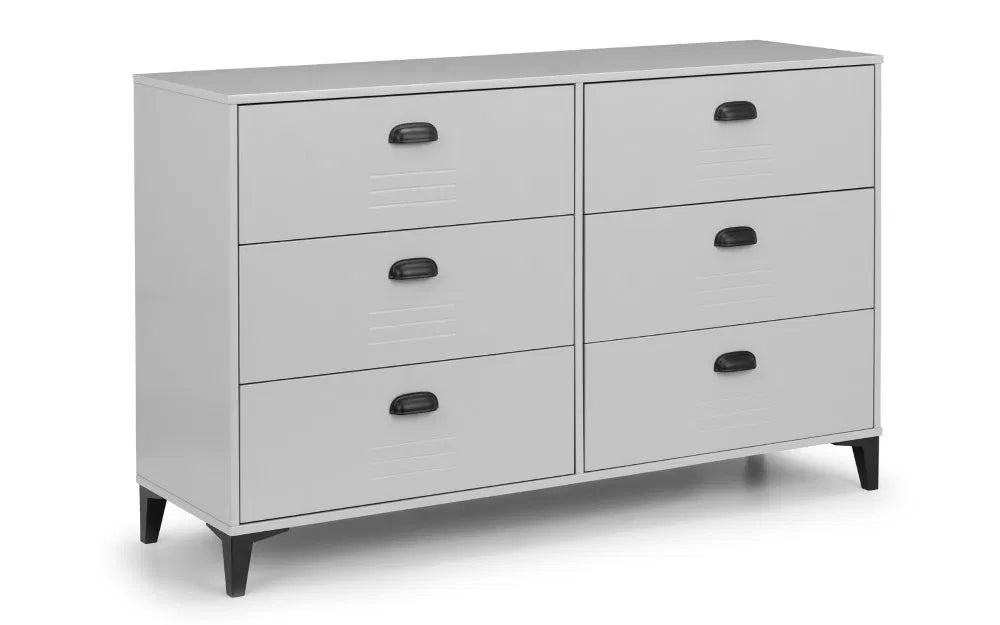 Lakers Locker Style Range - Desk, 1 Drawer Bedside, 6 Drawer Wide Chest & 4 Drawer Chest