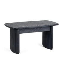 Load image into Gallery viewer, Louis Black Fluted Coffee Table - 50cm D x 90cm W x 40cm H
