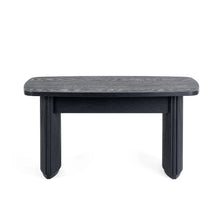 Load image into Gallery viewer, Louis Black Fluted Coffee Table - 50cm D x 90cm W x 40cm H
