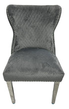 Load image into Gallery viewer, Stylish Lewis Chair Lion Knocker Chrome - Colours available Dark Grey, Light Grey or Mink
