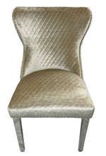 Load image into Gallery viewer, Stylish Lewis Chair Lion Knocker Chrome - Colours available Dark Grey, Light Grey or Mink
