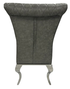 Designer London PU Chairs With Crhome Legs - Colours Available Dark Grey or Light Grey