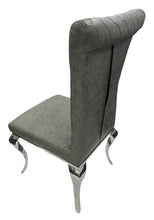 Load image into Gallery viewer, Designer London PU Chairs With Crhome Legs - Colours Available Dark Grey or Light Grey
