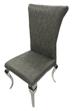 Load image into Gallery viewer, Designer London PU Chairs With Crhome Legs - Colours Available Dark Grey or Light Grey
