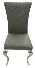 Load image into Gallery viewer, Designer London PU Chairs With Crhome Legs - Colours Available Dark Grey or Light Grey
