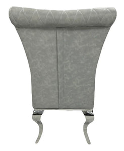 Designer London PU Chairs With Crhome Legs - Colours Available Dark Grey or Light Grey