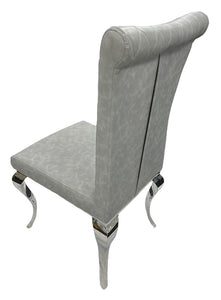 Designer London PU Chairs With Crhome Legs - Colours Available Dark Grey or Light Grey