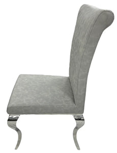 Designer London PU Chairs With Crhome Legs - Colours Available Dark Grey or Light Grey