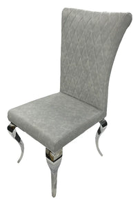 Designer London PU Chairs With Crhome Legs - Colours Available Dark Grey or Light Grey