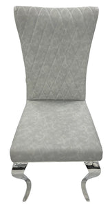 Designer London PU Chairs With Crhome Legs - Colours Available Dark Grey or Light Grey