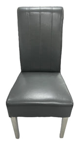 Designer Lucy Chair - PU or Crushed Velvet - Wooden or Chrome Legs - Available in Black, Cream or Dark Grey