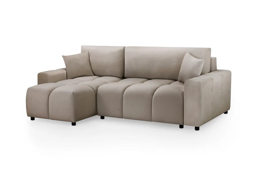 Luki Universal Corner Sofabed - Available in Mocha, Grey or Beige