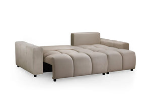 Luki Universal Corner Sofabed - Available in Mocha, Grey or Beige