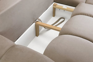 Luki Universal Corner Sofabed - Available in Mocha, Grey or Beige