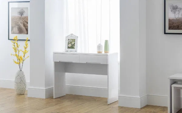 Manhattan Bedroom Range - Colour Option White or Grey - 2 Drawer Beside, 3 Drawer Chest, 3+2 drawer Chest, 5 drawer Narrow Chest, 6 Drawer Wide Chest, Double & King Size Bed, Underbed Drawers, 2 Drawer Dressing Table,