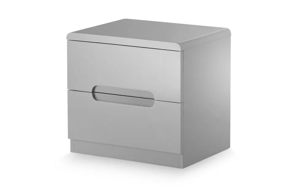 Manhattan Bedroom Range - Colour Option White or Grey - 2 Drawer Beside, 3 Drawer Chest, 3+2 drawer Chest, 5 drawer Narrow Chest, 6 Drawer Wide Chest, Double & King Size Bed, Underbed Drawers, 2 Drawer Dressing Table,