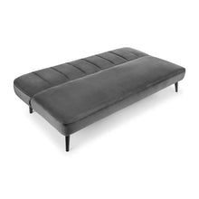 Load image into Gallery viewer, Retro Click-Clack Curved Back Sofabed - Grey Velvet
