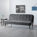 Retro Click-Clack Curved Back Sofabed - Grey Velvet
