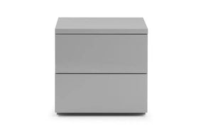 The Rock 2 Drawer Bedside - High Gloss Grey