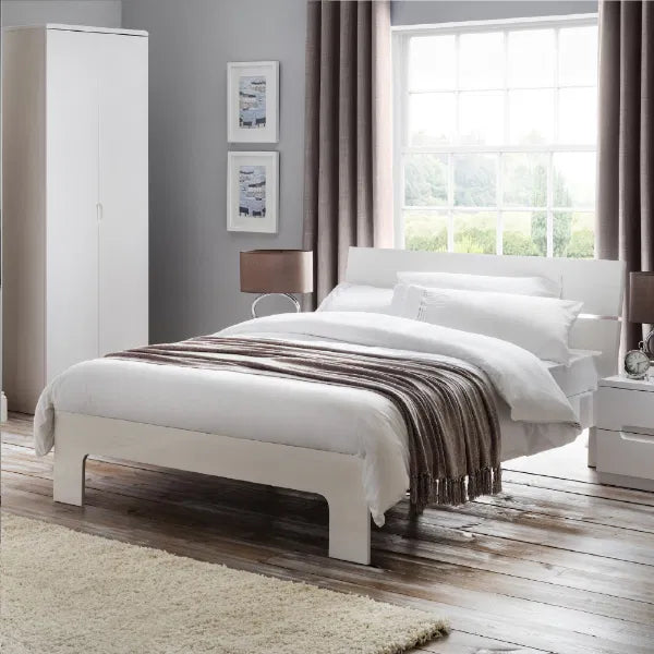 Manhattan Bedroom Range - Colour Option White or Grey - 2 Drawer Beside, 3 Drawer Chest, 3+2 drawer Chest, 5 drawer Narrow Chest, 6 Drawer Wide Chest, Double & King Size Bed, Underbed Drawers, 2 Drawer Dressing Table,