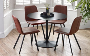 Nero Round Table (100cm) With Chair Option