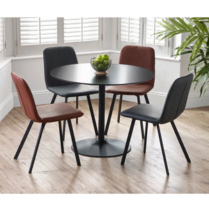 Nero Round Table (100cm) With Chair Option